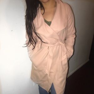 pink Guess brand waterfall trench spring coat